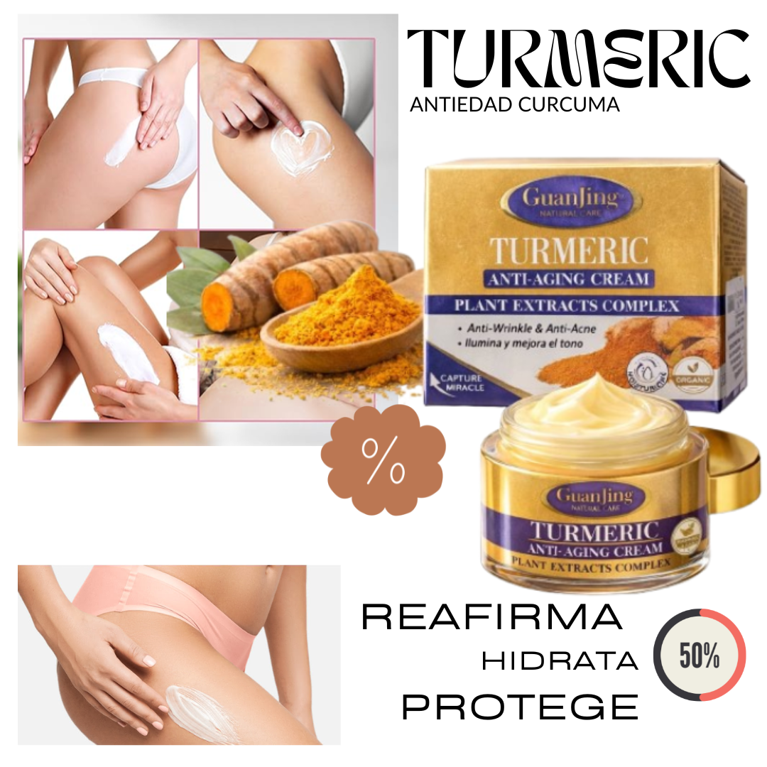 Crema Anti-Edad 🤯Cúrcuma: el sanador dorado de la naturaleza✨