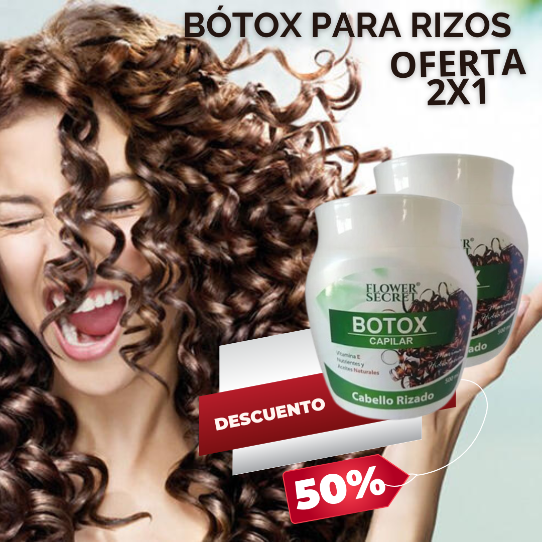 OFERTA 2X1 Botox capilar para Rizos🤯 - Hidratación Profunda 👩🏻🦱100% 💧