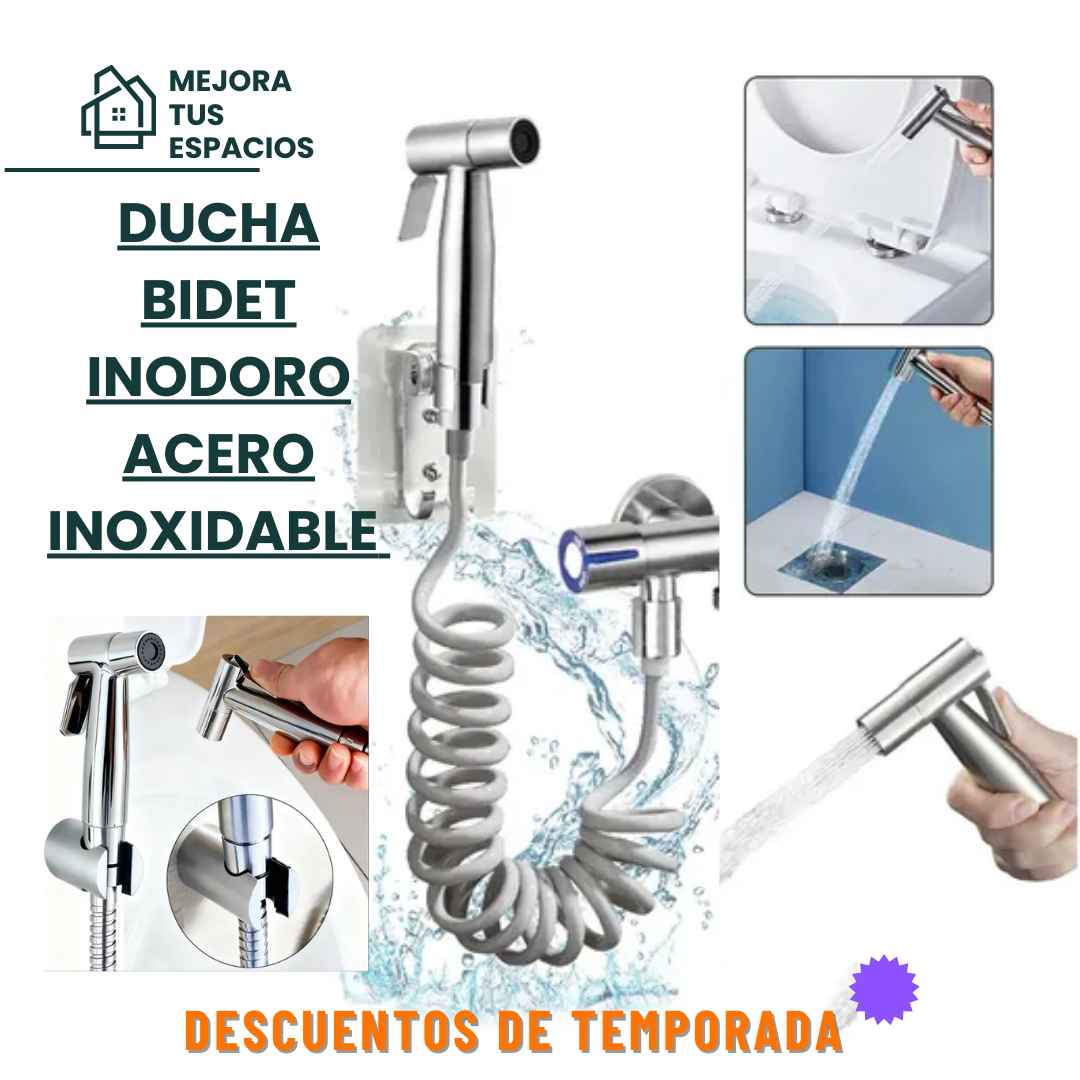 Ducha Bidet Inodoro: Alta Presión 💧Acero Inoxidable Mano🚿