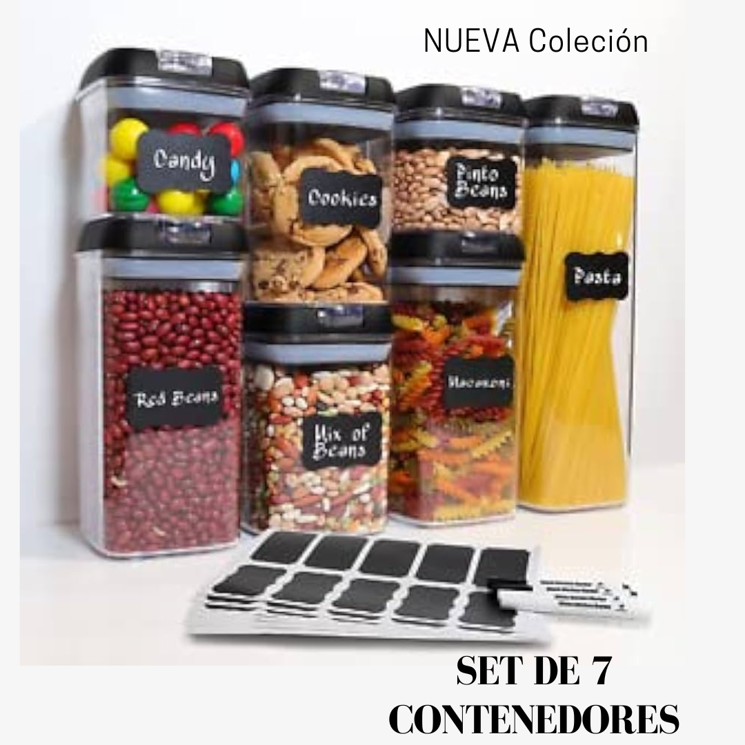 EcoHome 👉 Set de 7 Contenedores Herméticos🧑🏻🍳🏠