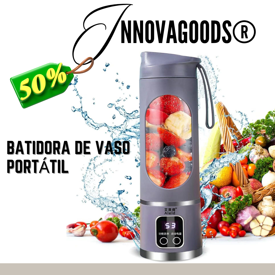 InnovaGoods® Batidora de vaso portátil; Batidora zumos naturales y batidos
