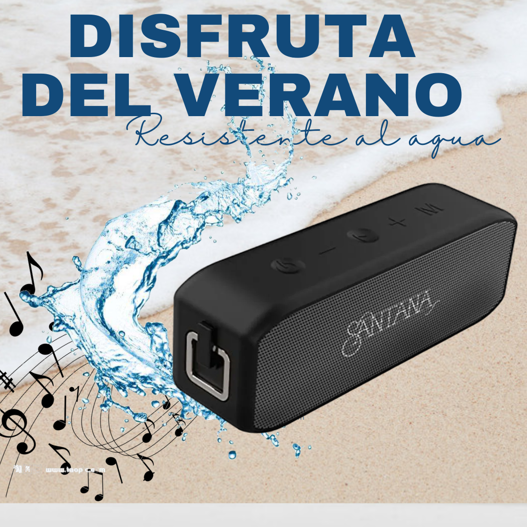 Santana Sounds Parlante🎶🎵: Inalámbrico, portátil, 😎resistente al agua 💧