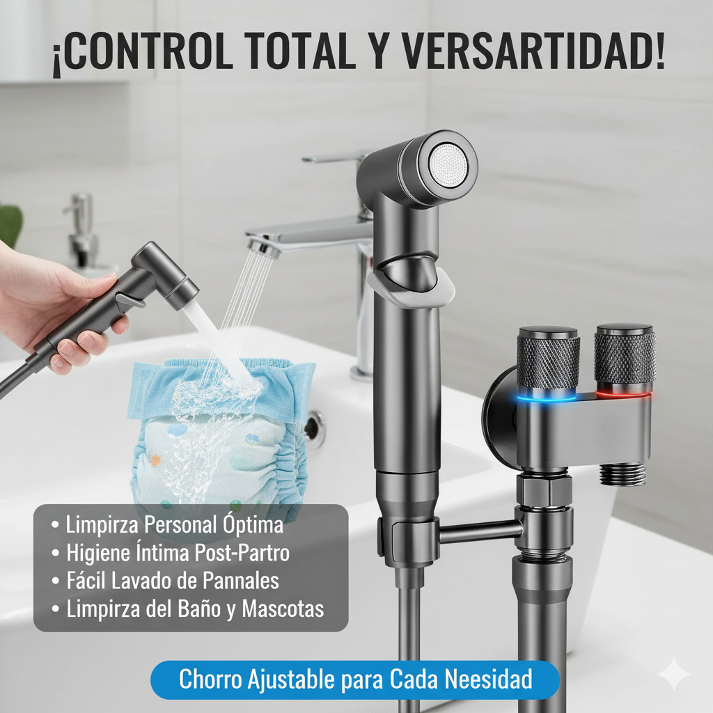 Adaptador de Lujo para Grifo: Alta Presión 💧Acero Inoxidable Mano