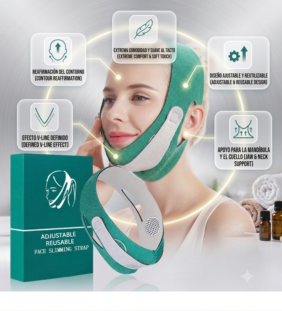 OFERTA 2X1🎁Reductor Mascarilla lifting 🔥facial Cinturón antipapada🤯