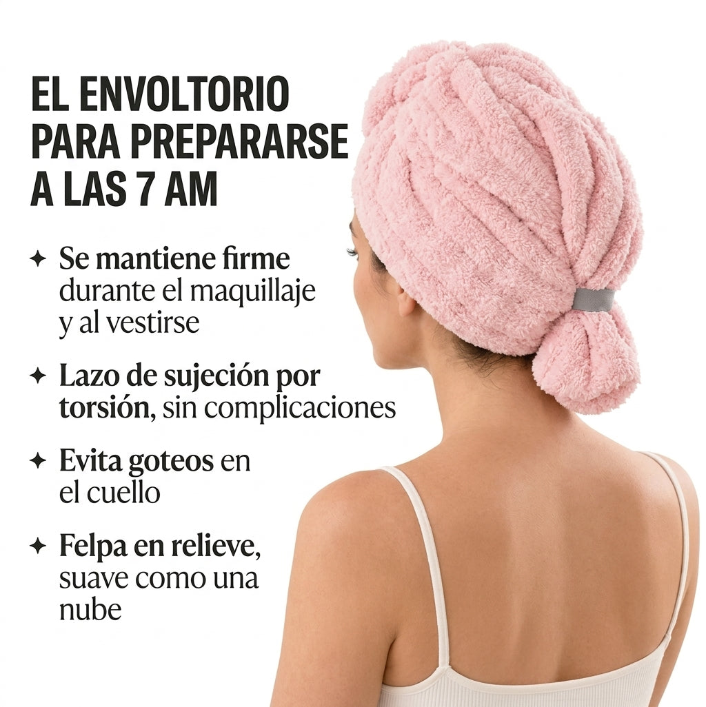 👉Twist' La Toalla Para Cabello Secado Rápido Plush Secadorapido 2x1🤯