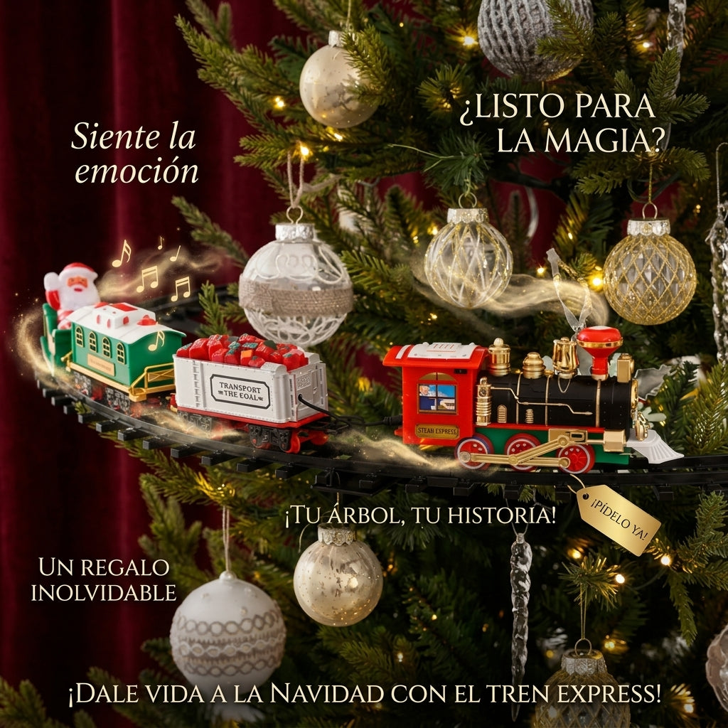 💫Set De Tren 🚂Colgante🎄 Para Árbol De Navid🎁🧑🏻🎄🎄