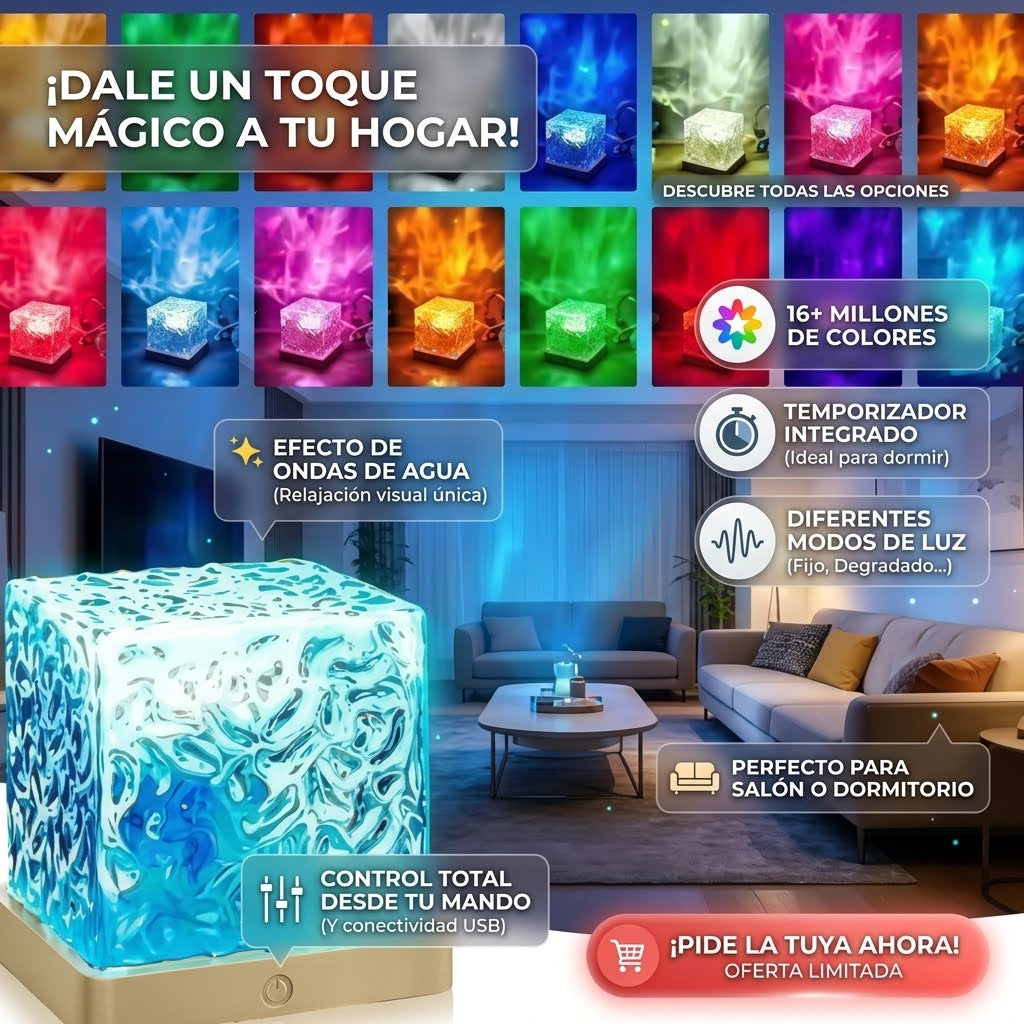 Lampara De Aurora Boreal💫 Ondas Proyectadas