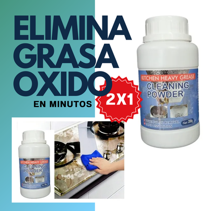 PowerClean® Limpiador en POLVO Anti Grasa🔥 Y Oxido De Cocina 🫧OFERTA 2X1