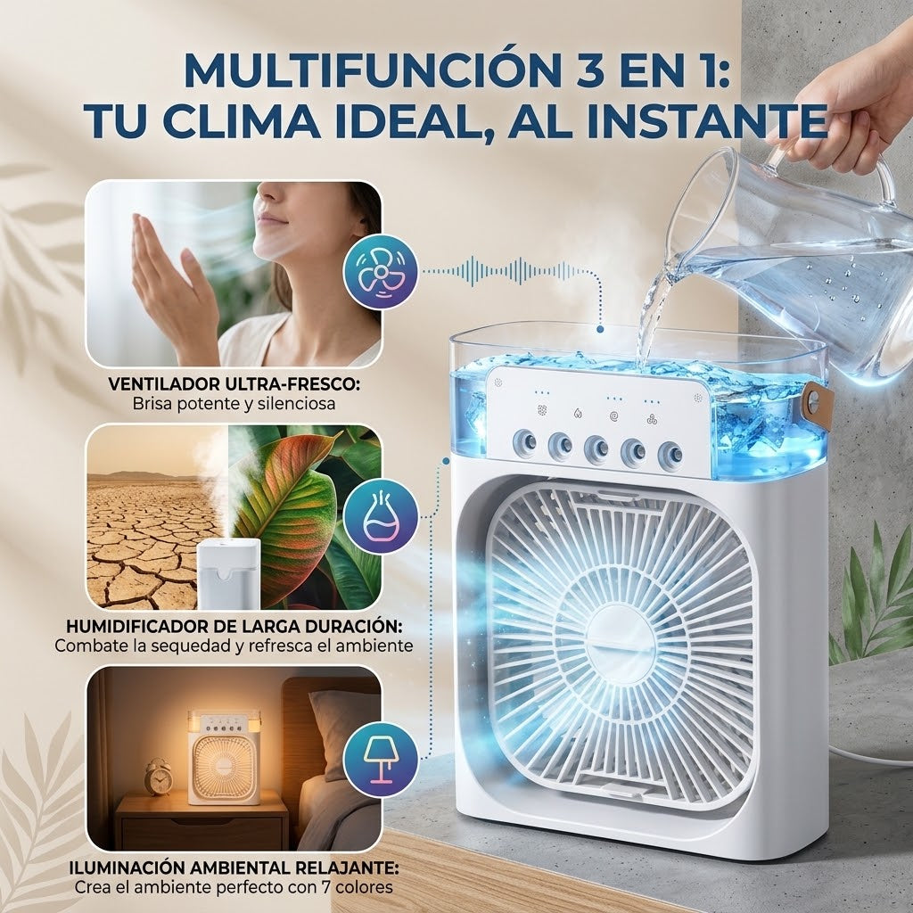 Ventilador Y Humificador Portatil Usb