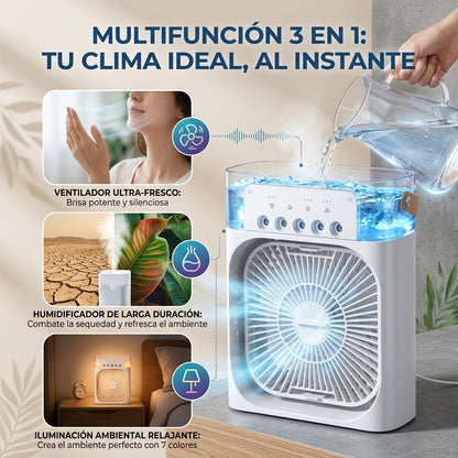 Ventilador Y Humificador Portatil Usb