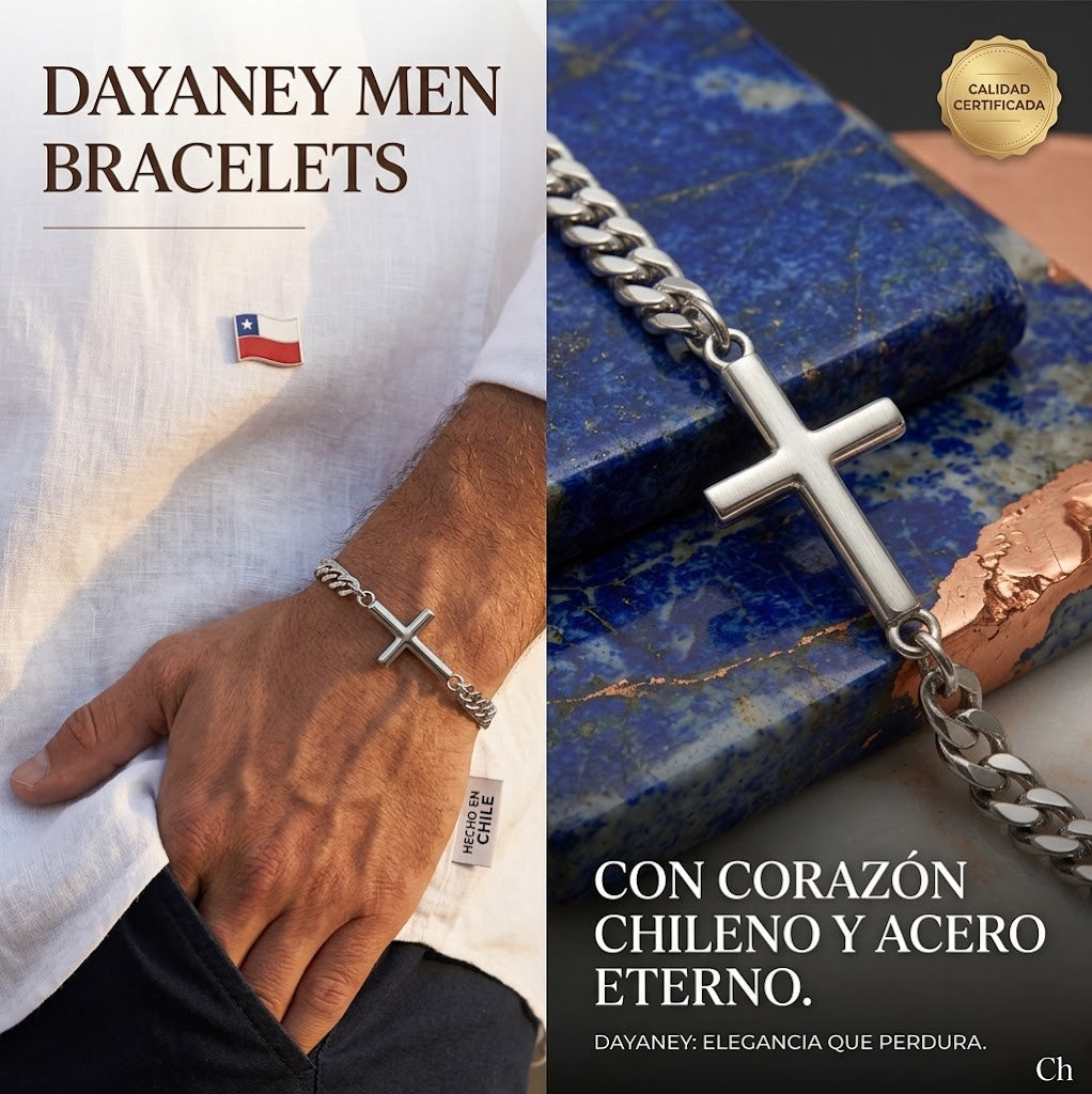 ⛓️🖤Pulsera Estilo 👉🏻Doble Cruz🔥😯