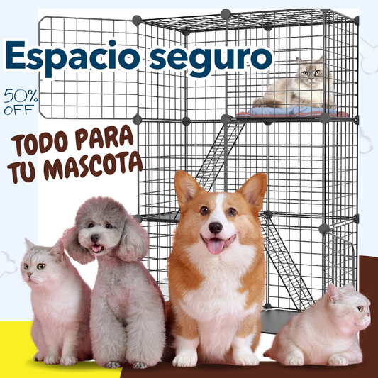 Jaula Corral para Mascotas 🐕‍🦺🐶🐈12 Paneles Armables 🏠🔥