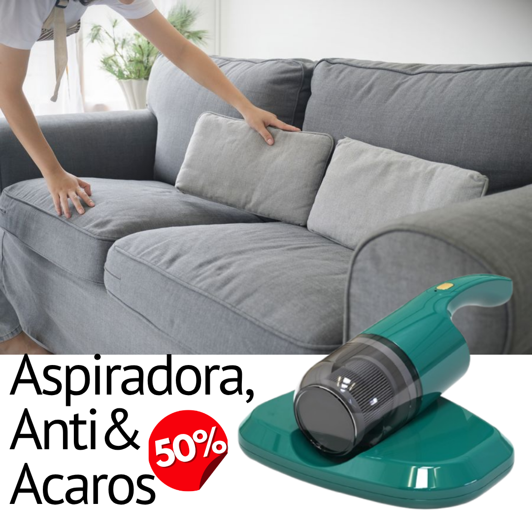 🔥Aspiradora antiácaros con luz UV inalambrica recargable 🏠- Limpieza Profunda para un Hogar Libre de Ácaros 🚫