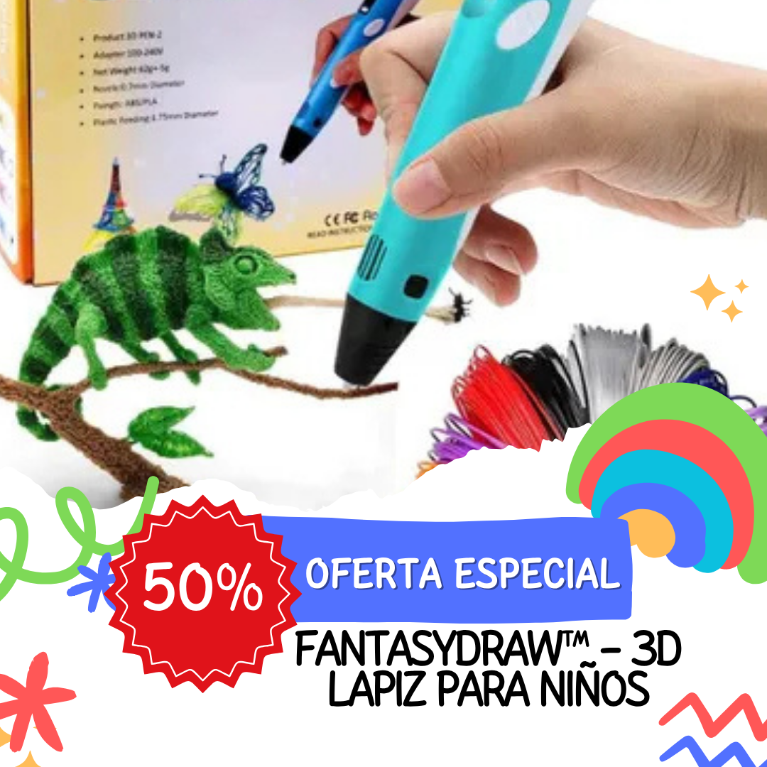 Lápiz 3D inteligente de Impresión + 9 Filamento🔥El mejor y Divertido Regalo🎁