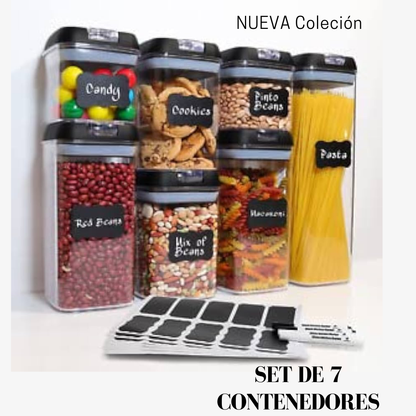 EcoHome 👉 Set de 7 Contenedores Herméticos🧑🏻‍🍳🏠