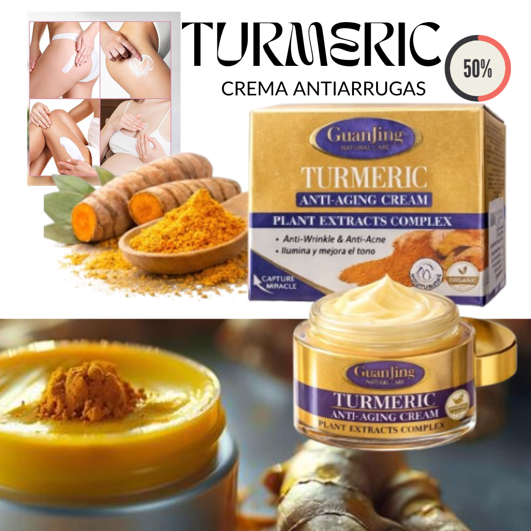 Crema Anti-Edad 🤯Cúrcuma: el sanador dorado de la naturaleza✨