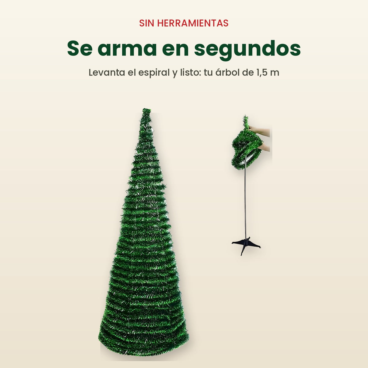🌟Árbol De Navidad Plegable Espiral💫🎅🏻🌲