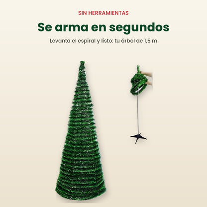 🌟Árbol De Navidad Plegable Espiral💫🎅🏻🌲