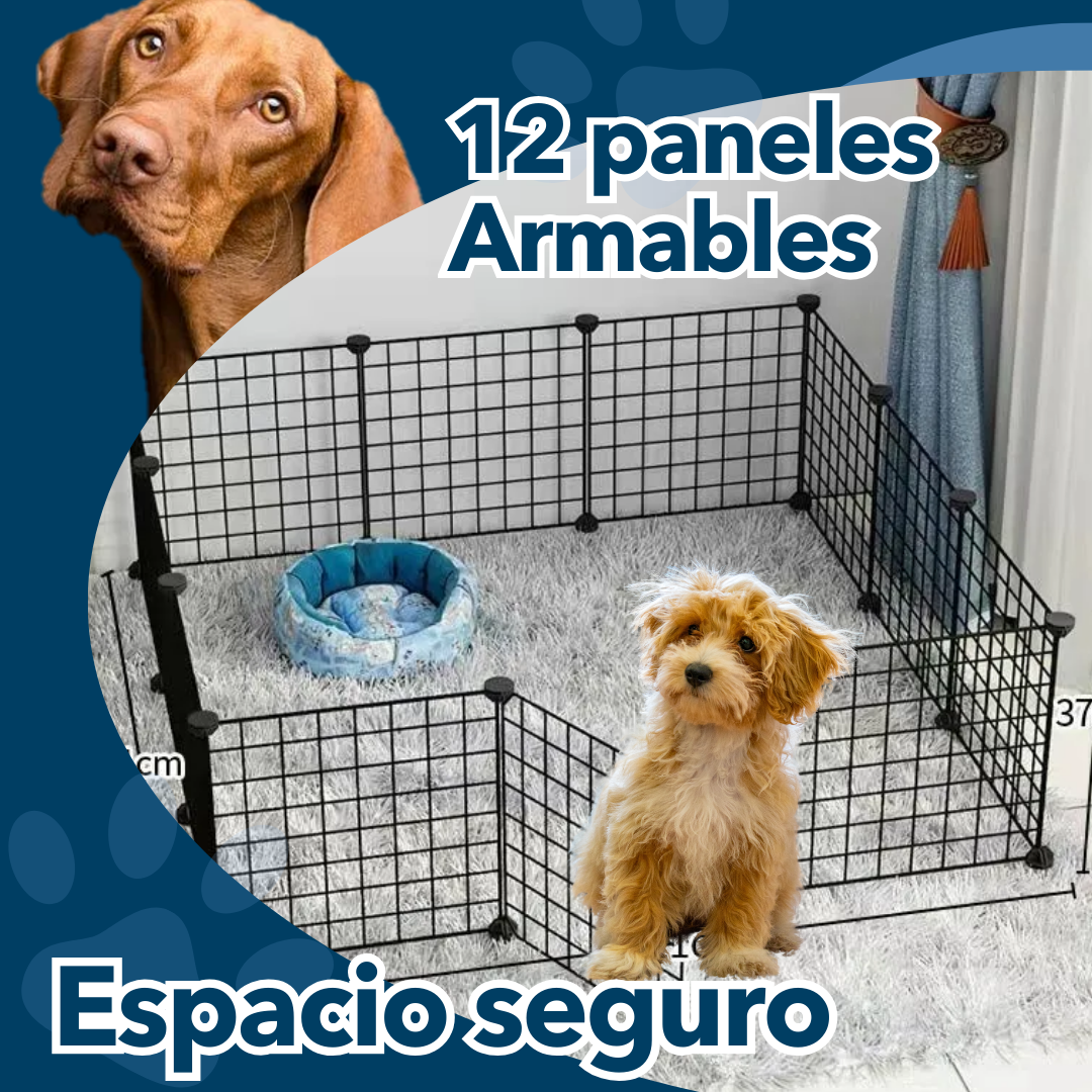 Jaula Corral para Mascotas 🐕‍🦺🐶🐈12 Paneles Armables 🏠🔥