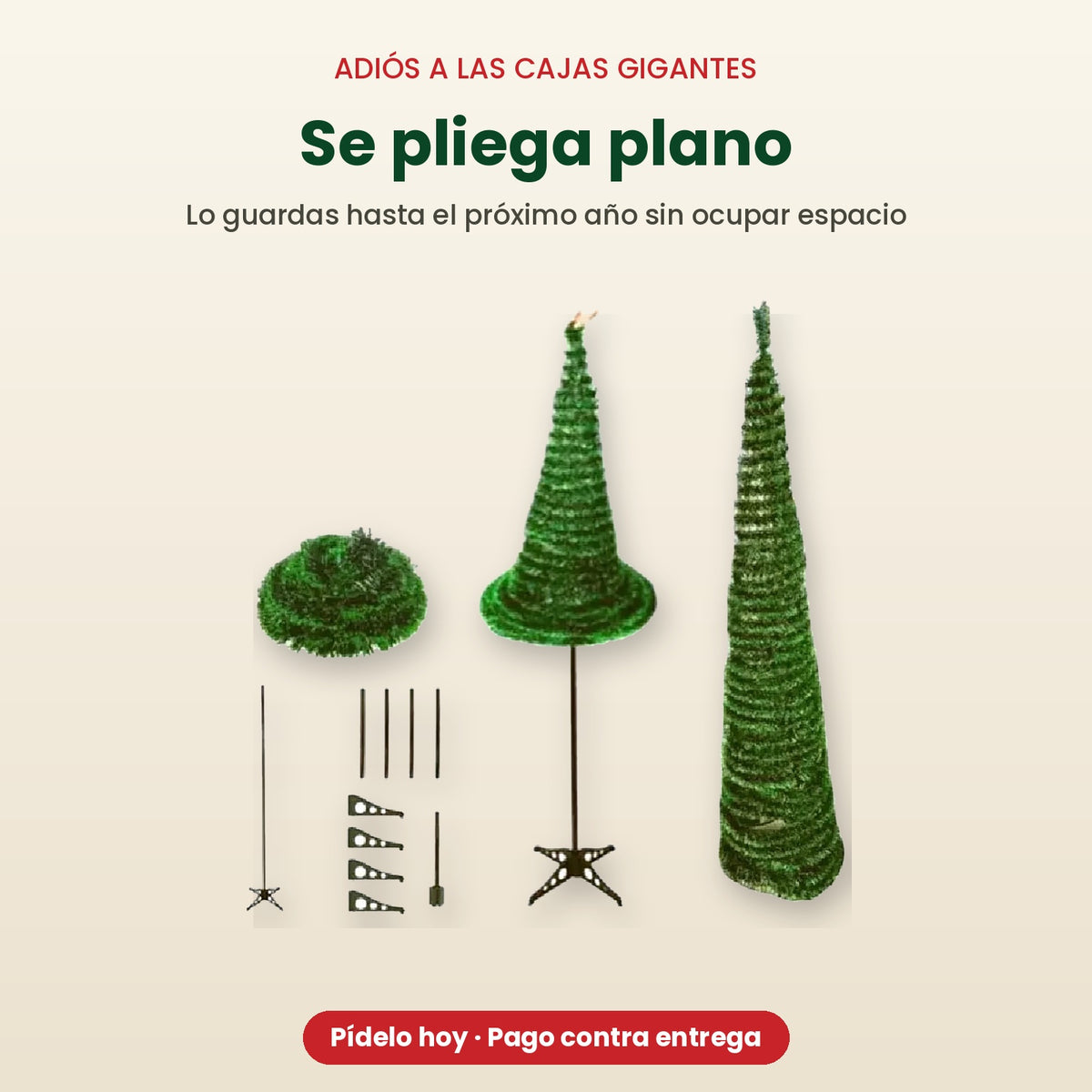 🌟Árbol De Navidad Plegable Espiral💫🎅🏻🌲