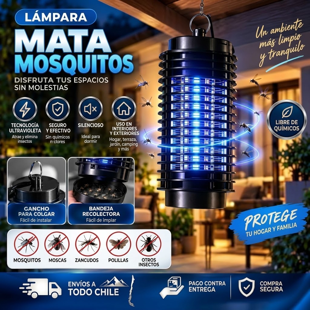 🤯Lampara Mata Mosquitos E Insectos🪰🦟🐜