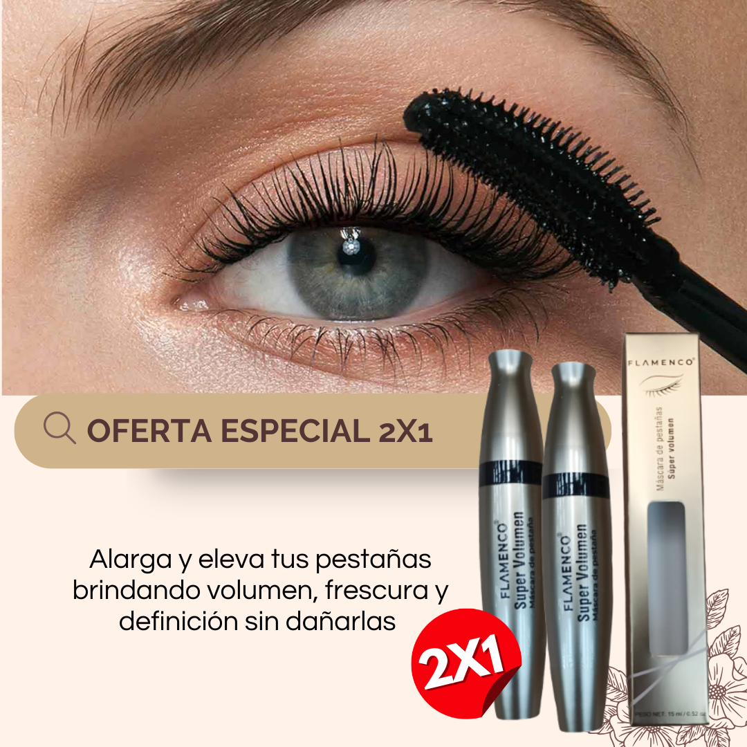 OFERTA 1+1 Mascara De Pestanas Super Volumen Pack De 2🤯