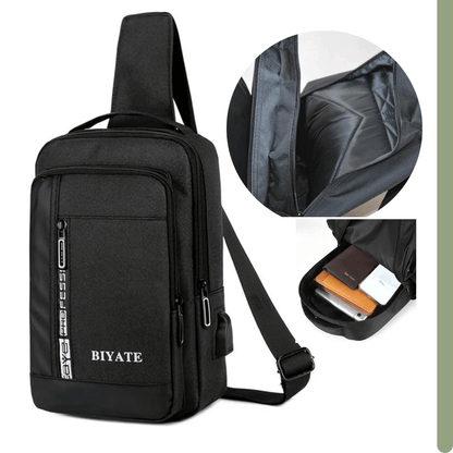 Mochila Biyate® Negra con Puerto USB Integrado