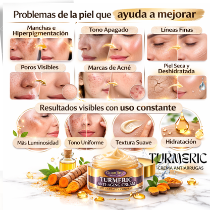 Crema Anti-Edad 🤯Cúrcuma: el sanador dorado de la naturaleza✨