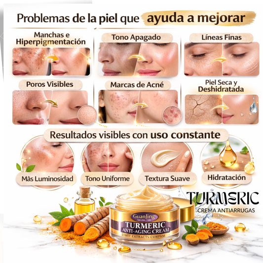 Crema Anti-Edad 🤯Cúrcuma: el sanador dorado de la naturaleza✨