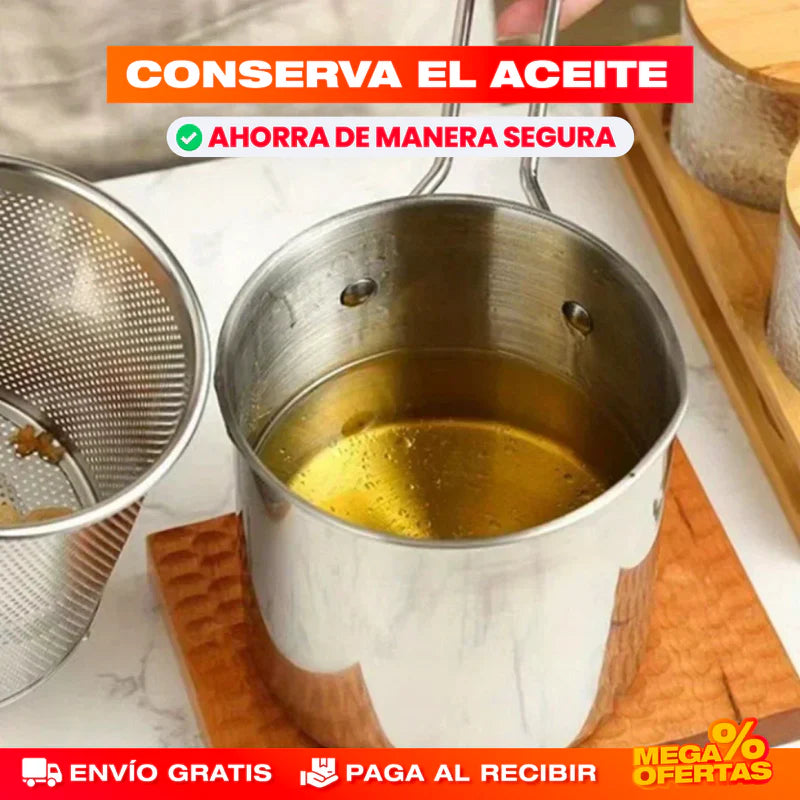⚡Olla freidora en acero inoxidable Alemán Multiusos Chefpro 🧑‍🍳