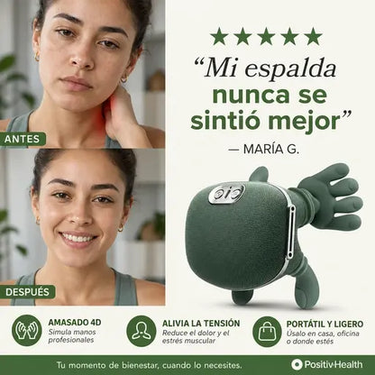 Brelley Masajeador eléctrico🔥 con terapia Termina y diseño de mano simulada... Alivio total 🤯