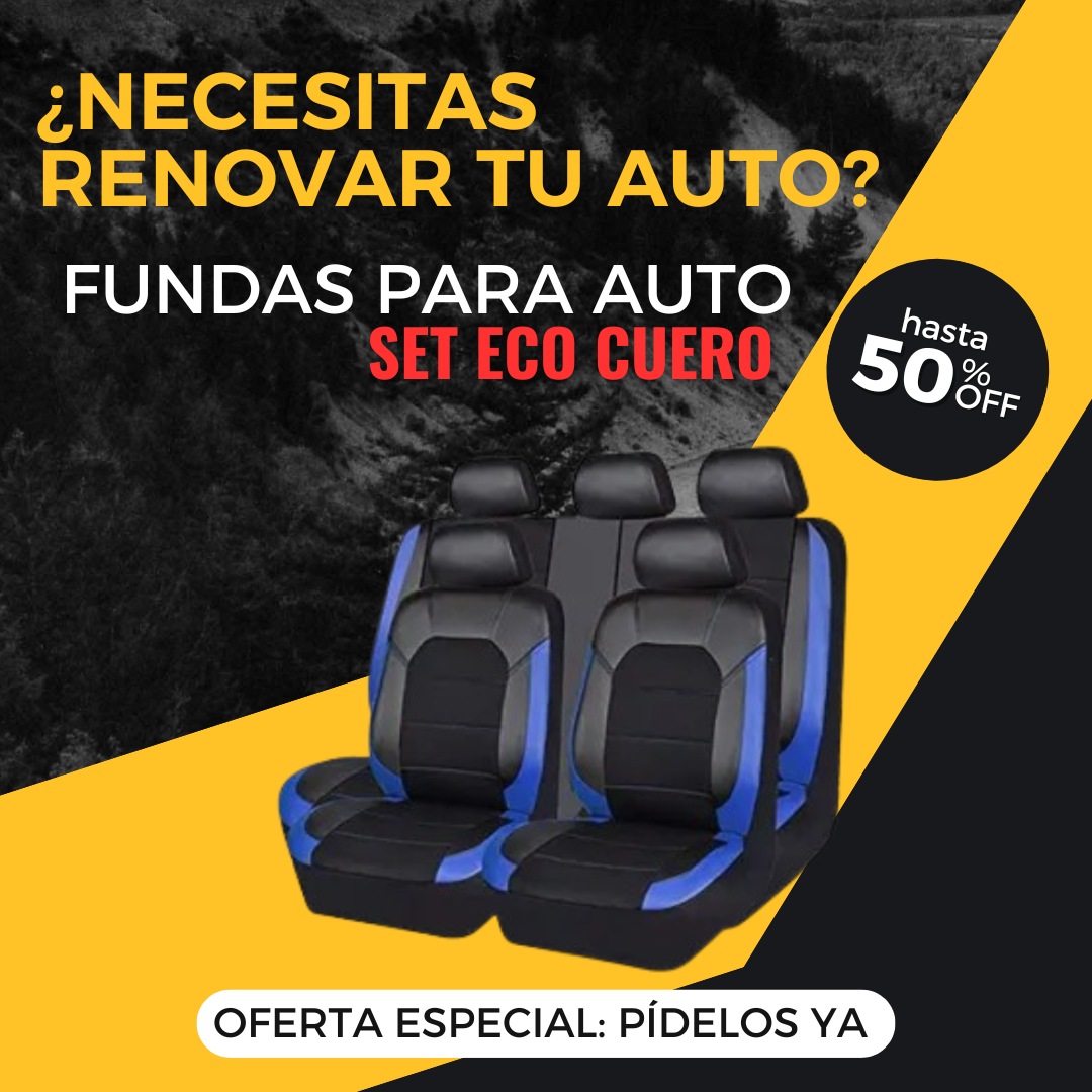 SlimFit® Set Cubre Asiento Eco Cuero👉🏻😎Lo mejor para tu 🚗🚘