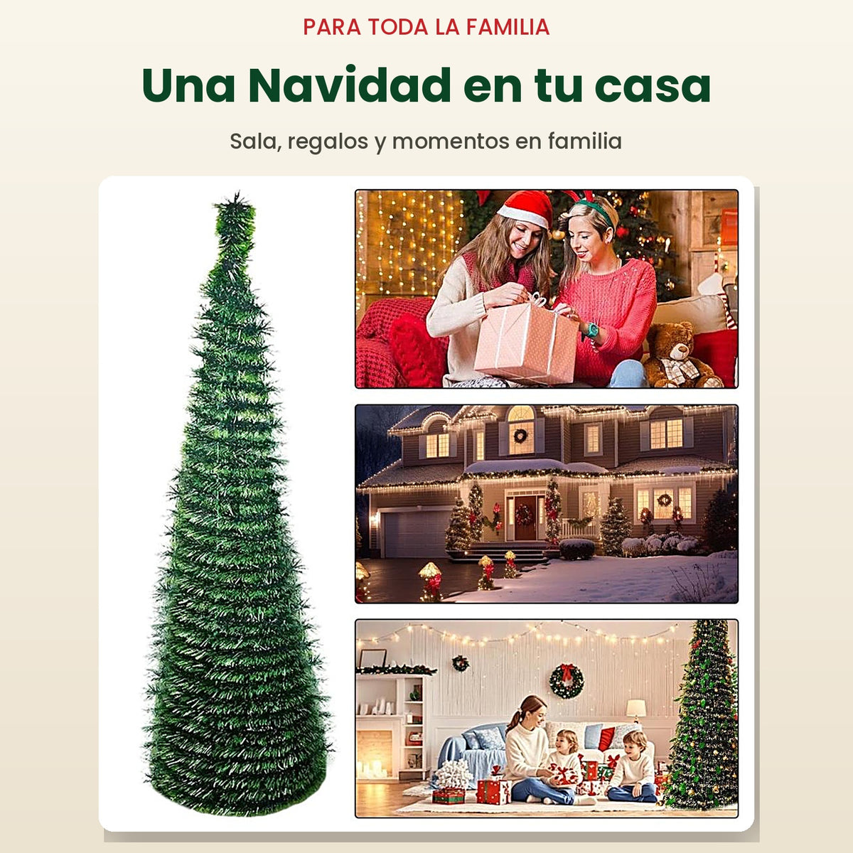 🌟Árbol De Navidad Plegable Espiral💫🎅🏻🌲