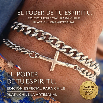 ⛓️🖤Pulsera Estilo 👉🏻Doble Cruz🔥😯