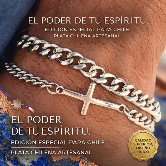 ⛓️🖤Pulsera Estilo 👉🏻Doble Cruz🔥😯