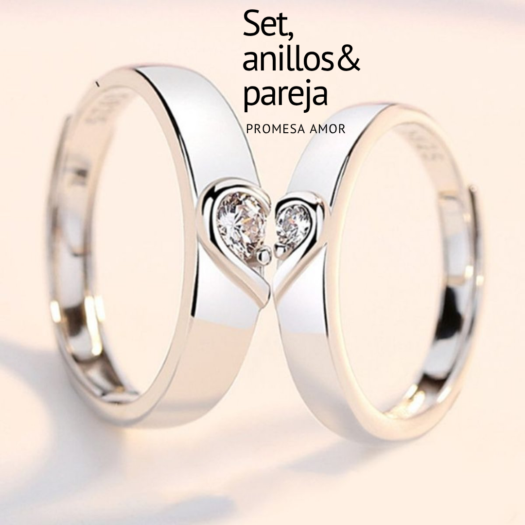 Set de Anillos Promesa  Símbolo Eterno: El Hilo que los Une en un Solo Corazón