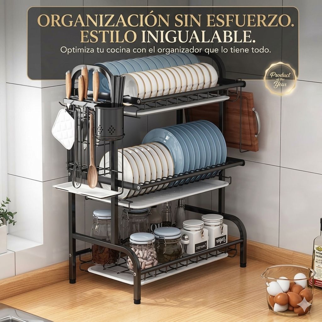 Escurridor Vertical De 3 Niveles