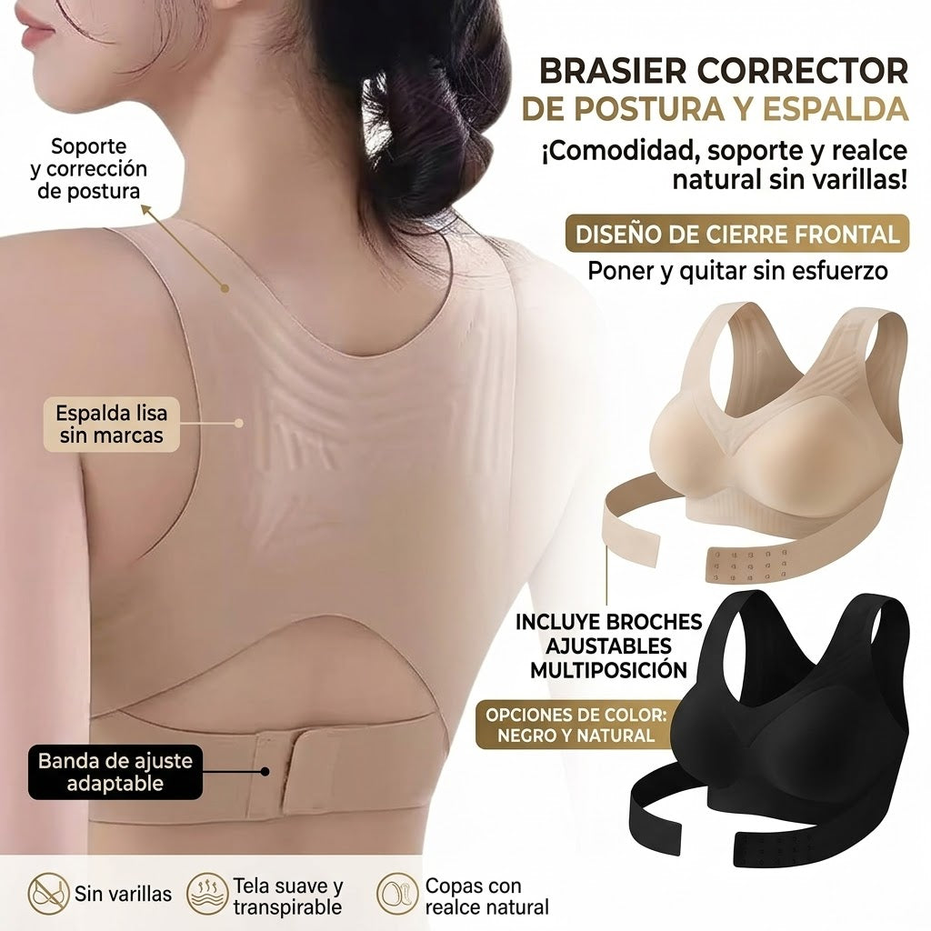 👉🏻OFERTA 2X1🔥 Sujetador Corrector de Postura con Espalda Cruzada 🔥🤯 Comodidad y Estilo