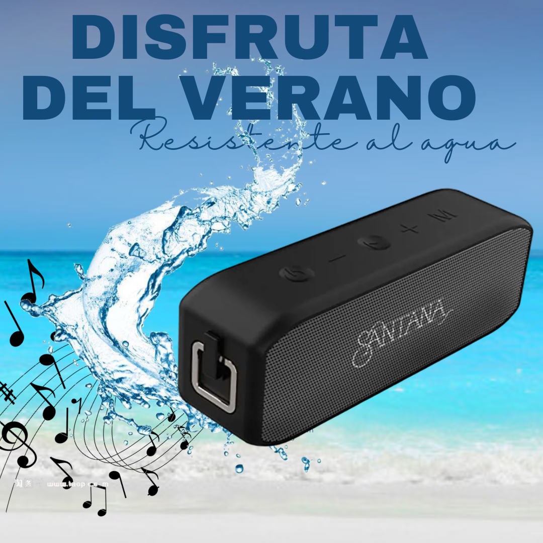 Santana Sounds Parlante🎶🎵: Inalámbrico, portátil, 😎resistente al agua 💧