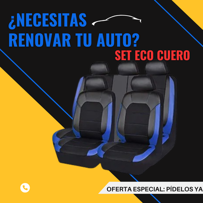 SlimFit® Set Cubre Asiento Eco Cuero👉🏻😎Lo mejor para tu 🚗🚘