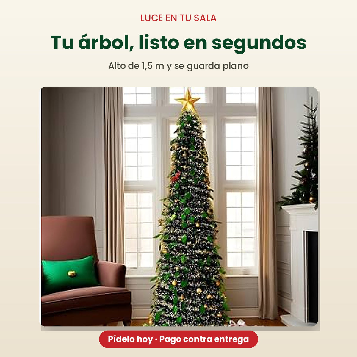 🌟Árbol De Navidad Plegable Espiral💫🎅🏻🌲
