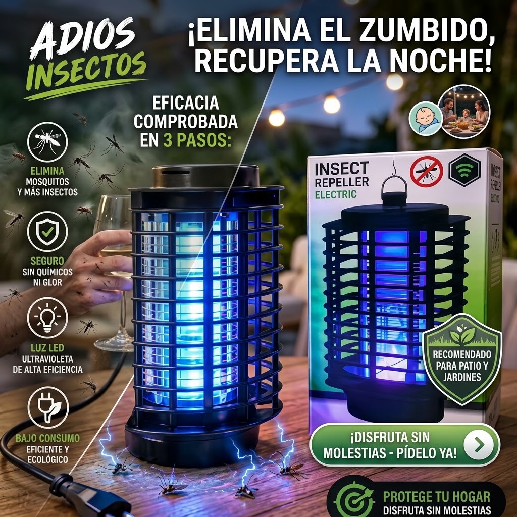 🤯Lampara Mata Mosquitos E Insectos🪰🦟🐜