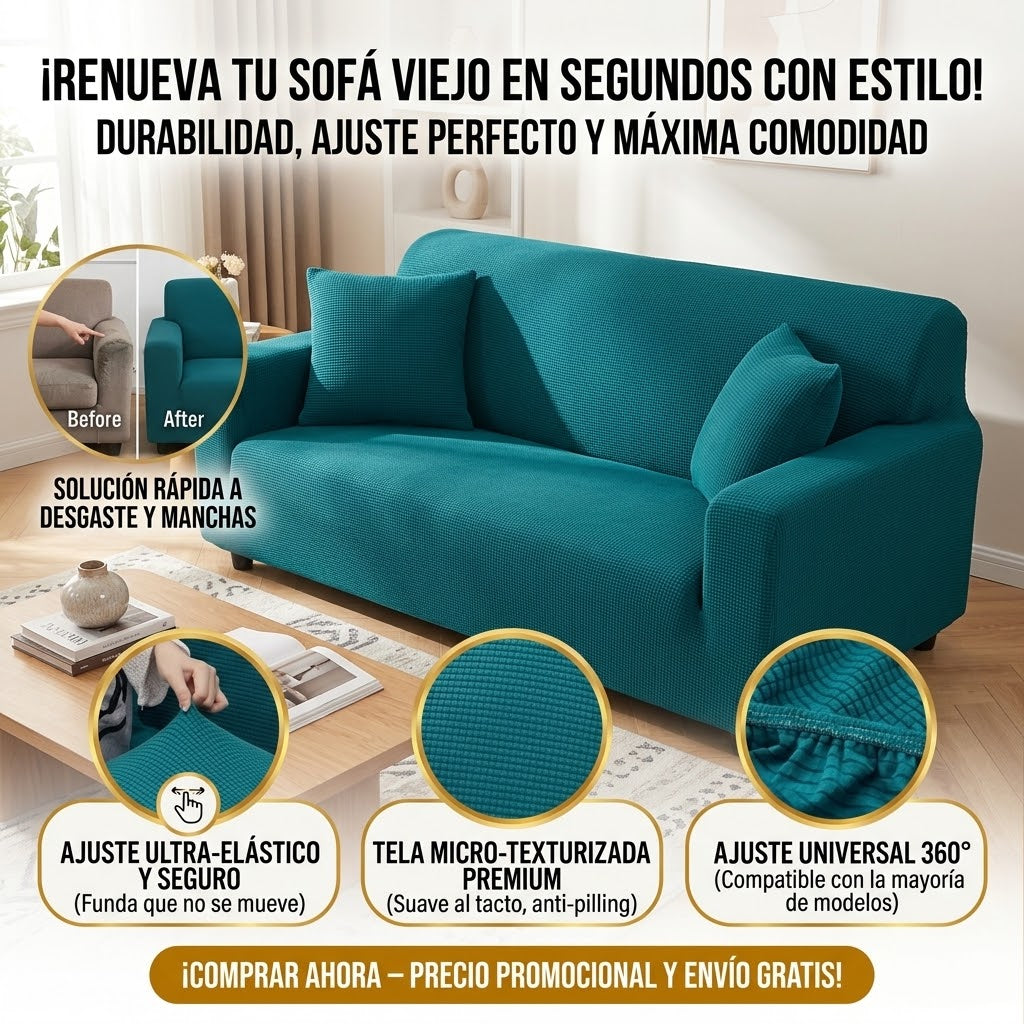 🛋️Funda Protectora Para Sofa De 3 Cuerpos✨👉🏡