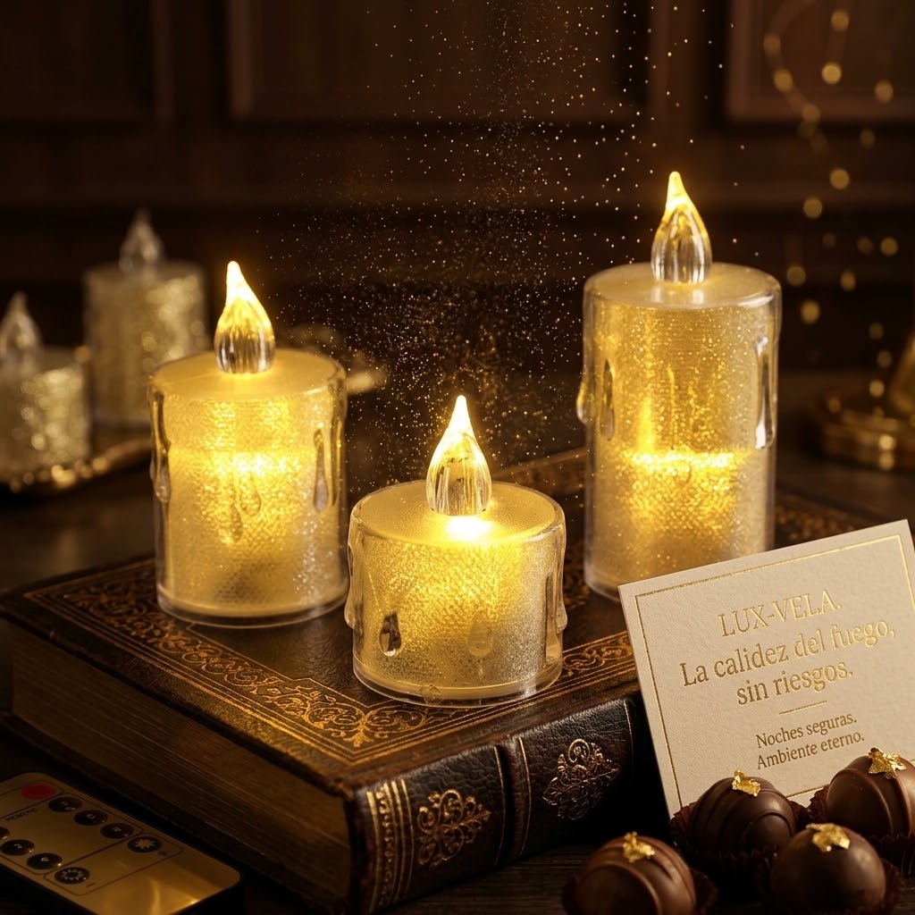 Trio De Velas Led Crystal Glow