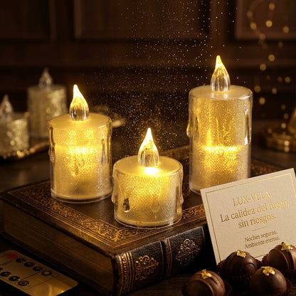 Trio De Velas Led Crystal Glow