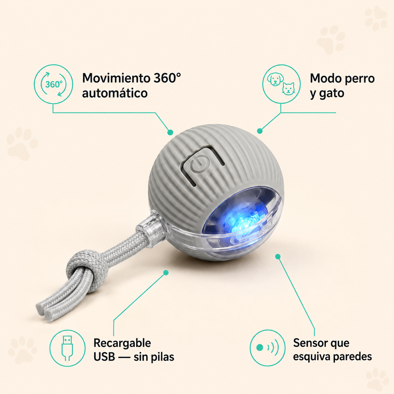Pelota Interactiva para Mascota