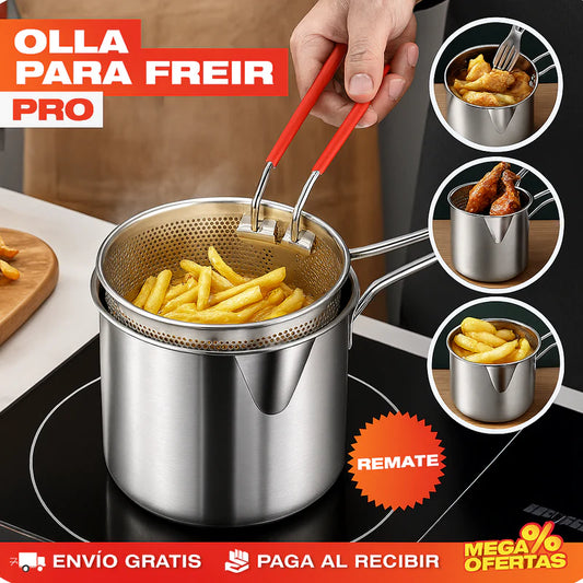 ⚡Olla freidora en acero inoxidable Alemán Multiusos Chefpro 🧑‍🍳