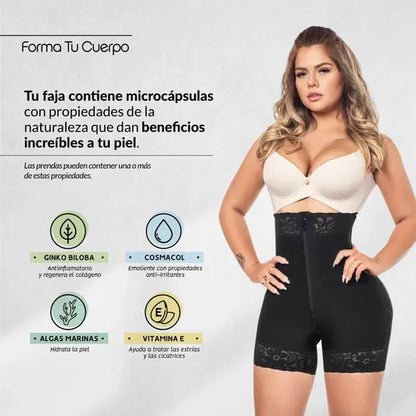 Body Slim® Faja Short Colombiana Levanta Glúteos Super Compresión Moldeadora tipo panty