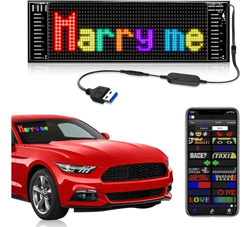 Pantalla Flexible Para 🚘Auto🔥Programable + Control Remoto📱🚗