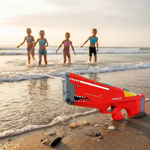 Shark Blaster 🦈Pistola Eléctrica🔥 Recargable Grande para un Verano Increíble 💧👉😎